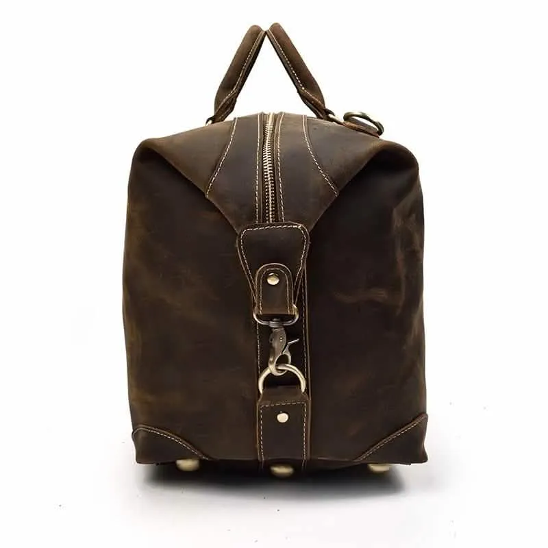 Eira Classic Leather Travel Duffle Bag