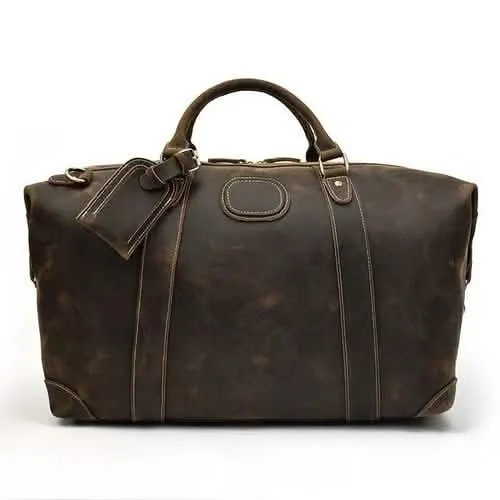 Eira Classic Leather Travel Duffle Bag