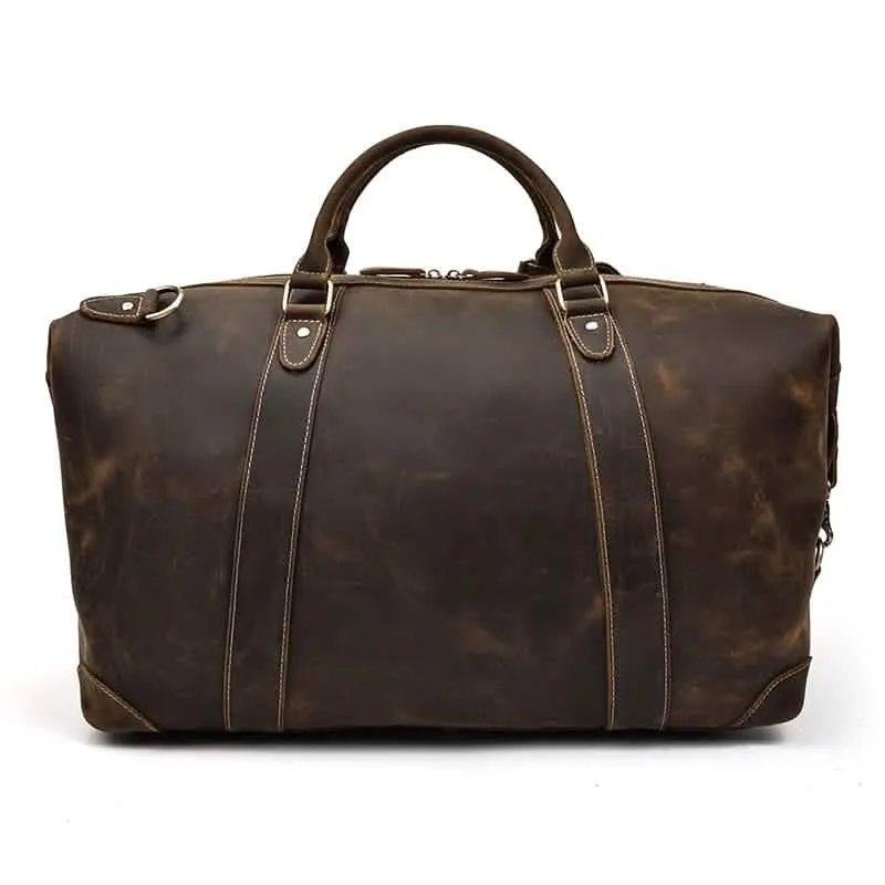 Eira Classic Leather Travel Duffle Bag