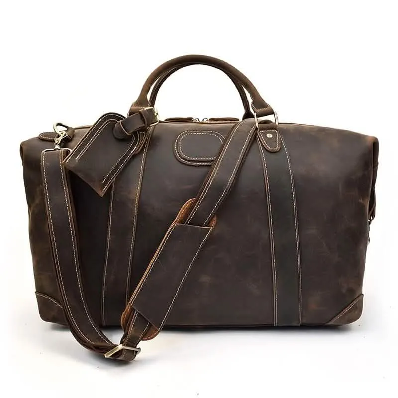 Eira Classic Leather Travel Duffle Bag