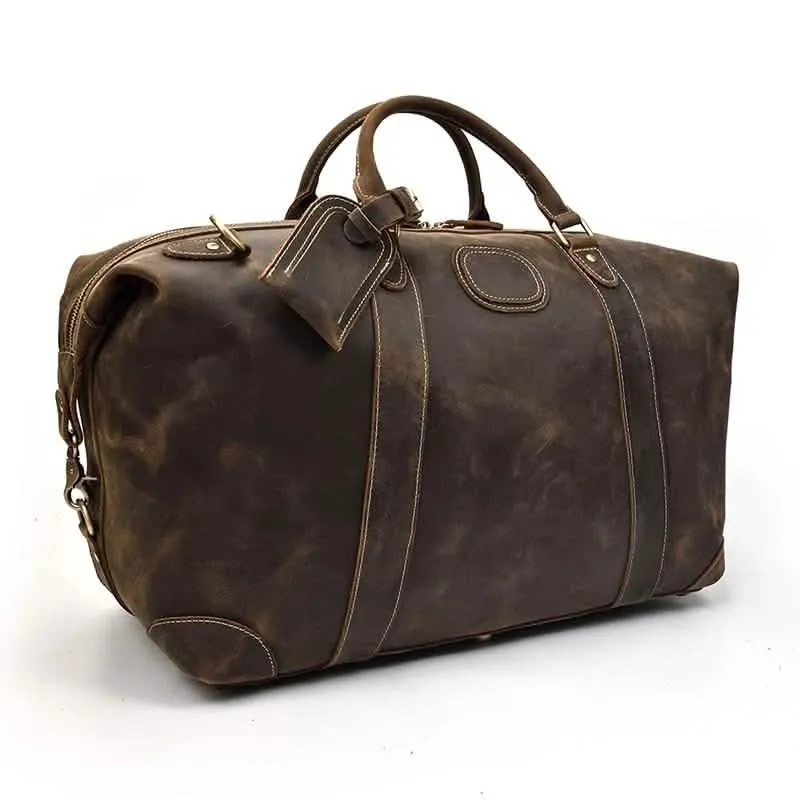 Eira Classic Leather Travel Duffle Bag