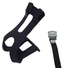 Evo Bicycle Toe Clips and Strap Combo