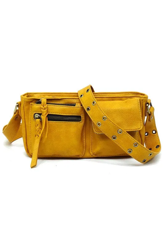 Fashion Buckle Strap Crossbody Bag