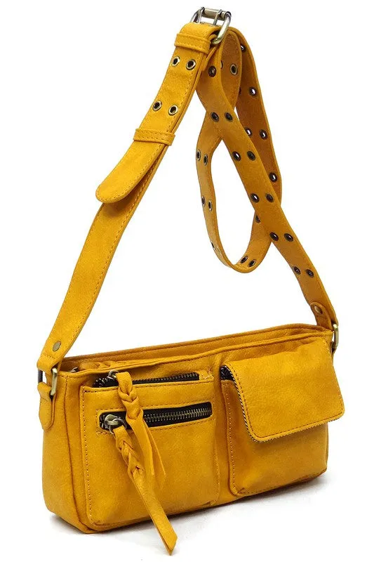 Fashion Buckle Strap Crossbody Bag