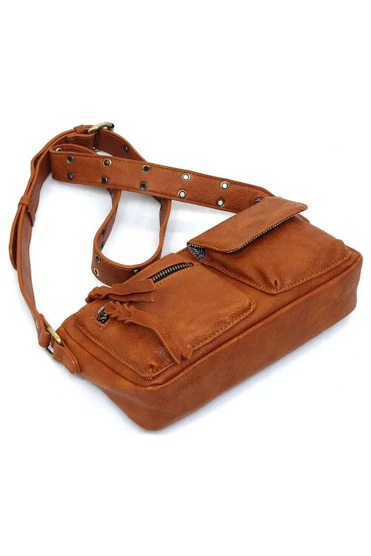 Fashion Buckle Strap Crossbody Bag