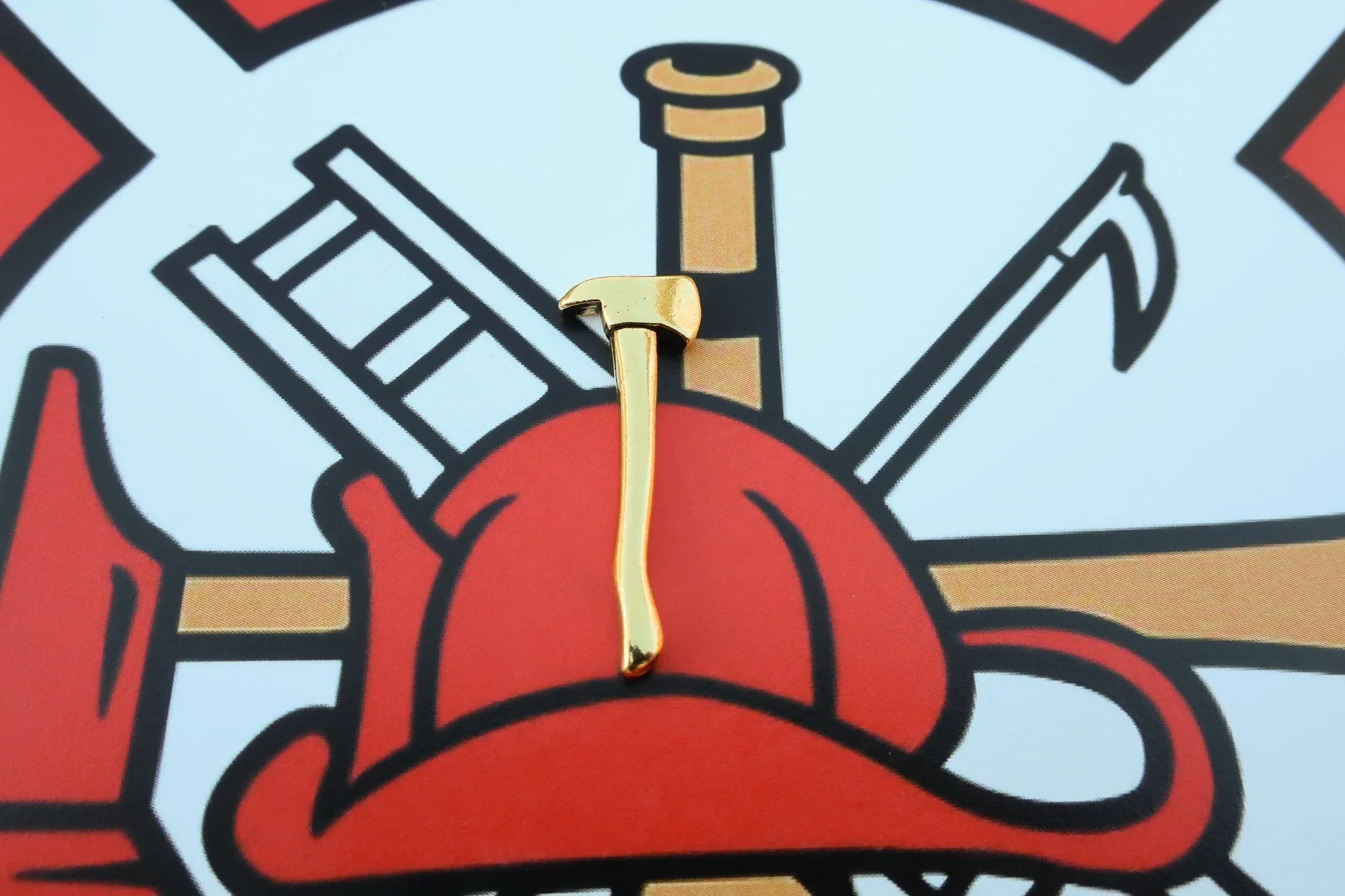 Fireman's Axe Gold Lapel Pin