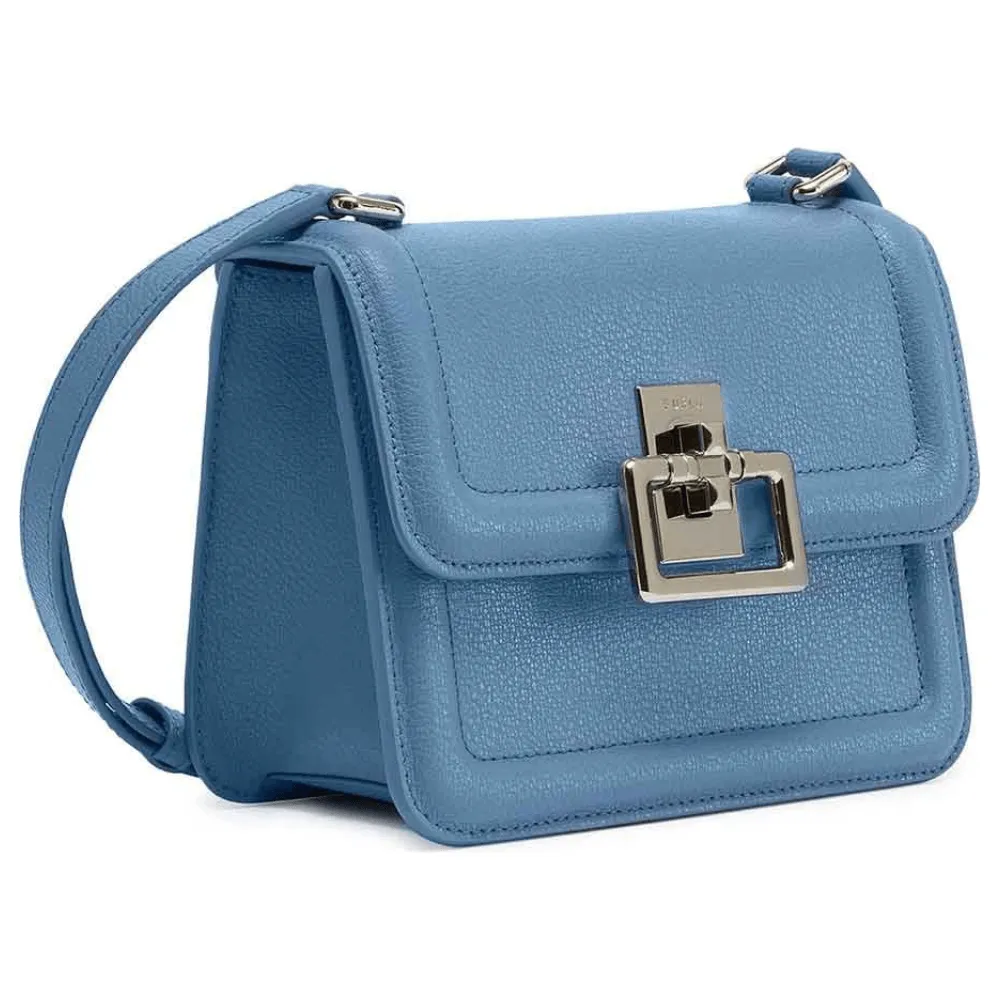 Furla Villa Small Leather Crossbody Bag - Vitello Blue