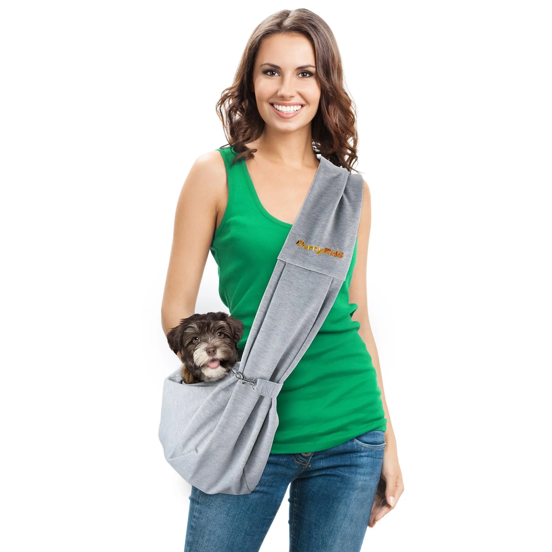 Furry Fido Classic Pet Sling - Grey