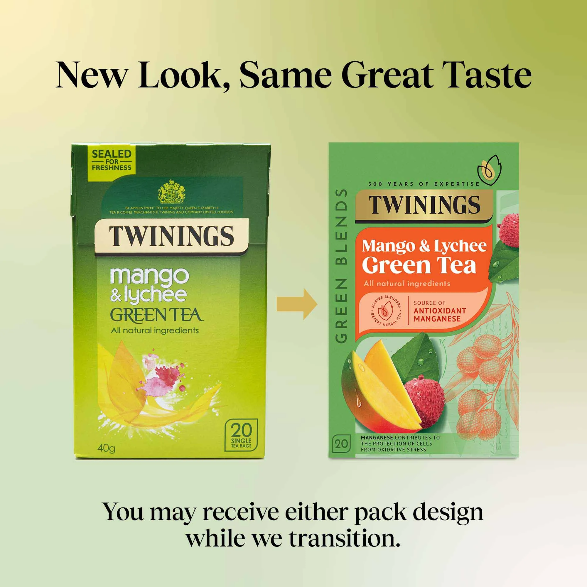 Green Tea, Mango & Lychee - 20 Tea Bags