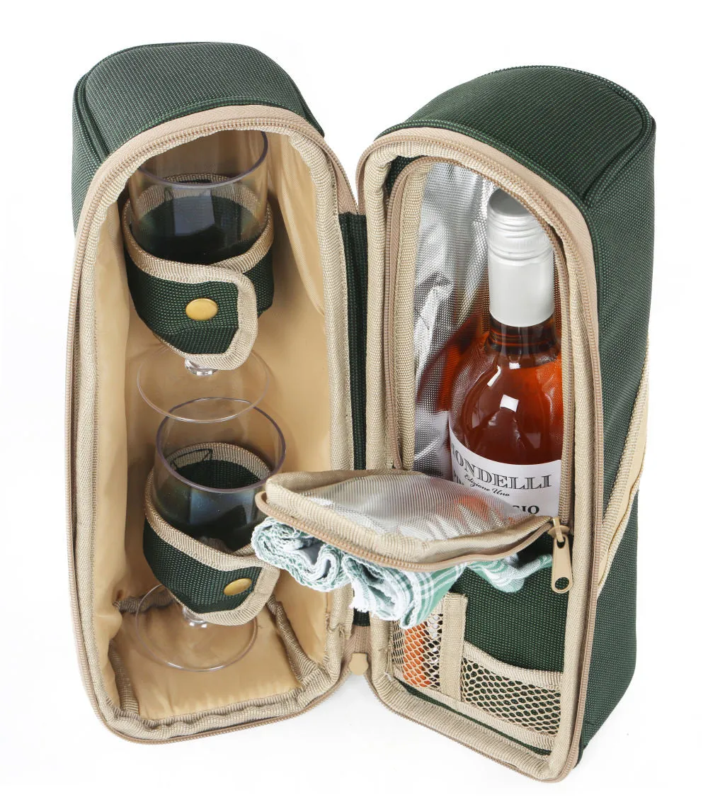 Greenfield Collection Deluxe Wine Cooler Bag for Two People