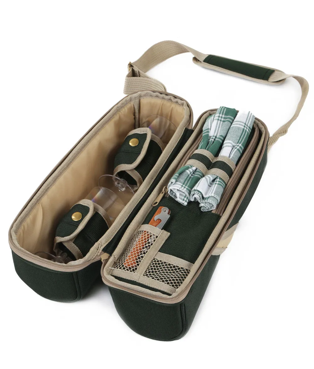 Greenfield Collection Deluxe Wine Cooler Bag for Two People