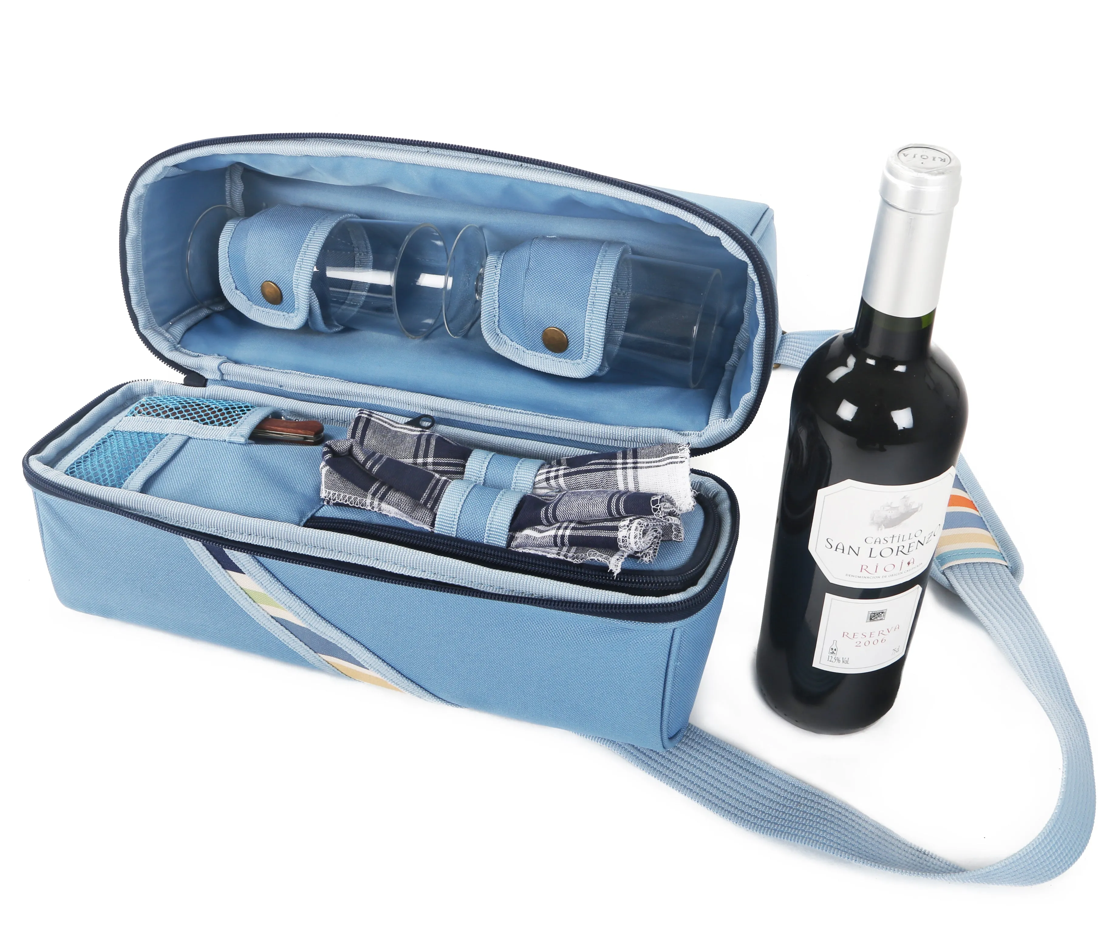 Greenfield Collection Deluxe Wine Cooler Bag for Two People