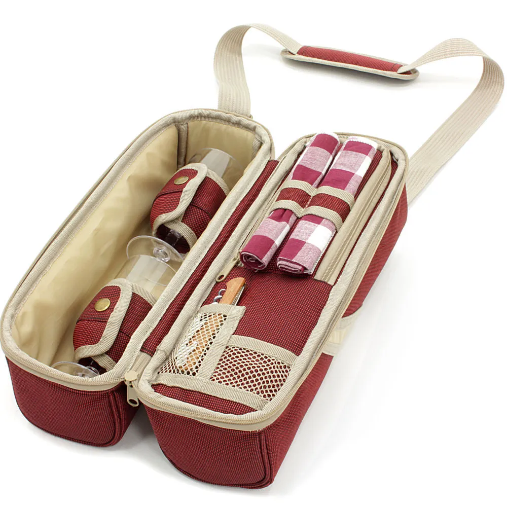 Greenfield Collection Deluxe Wine Cooler Bag for Two People