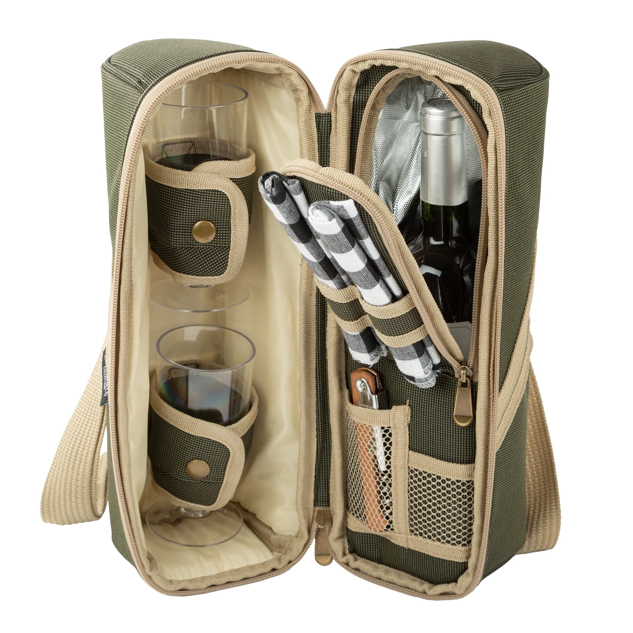 Greenfield Collection Deluxe Wine Cooler Bag for Two People