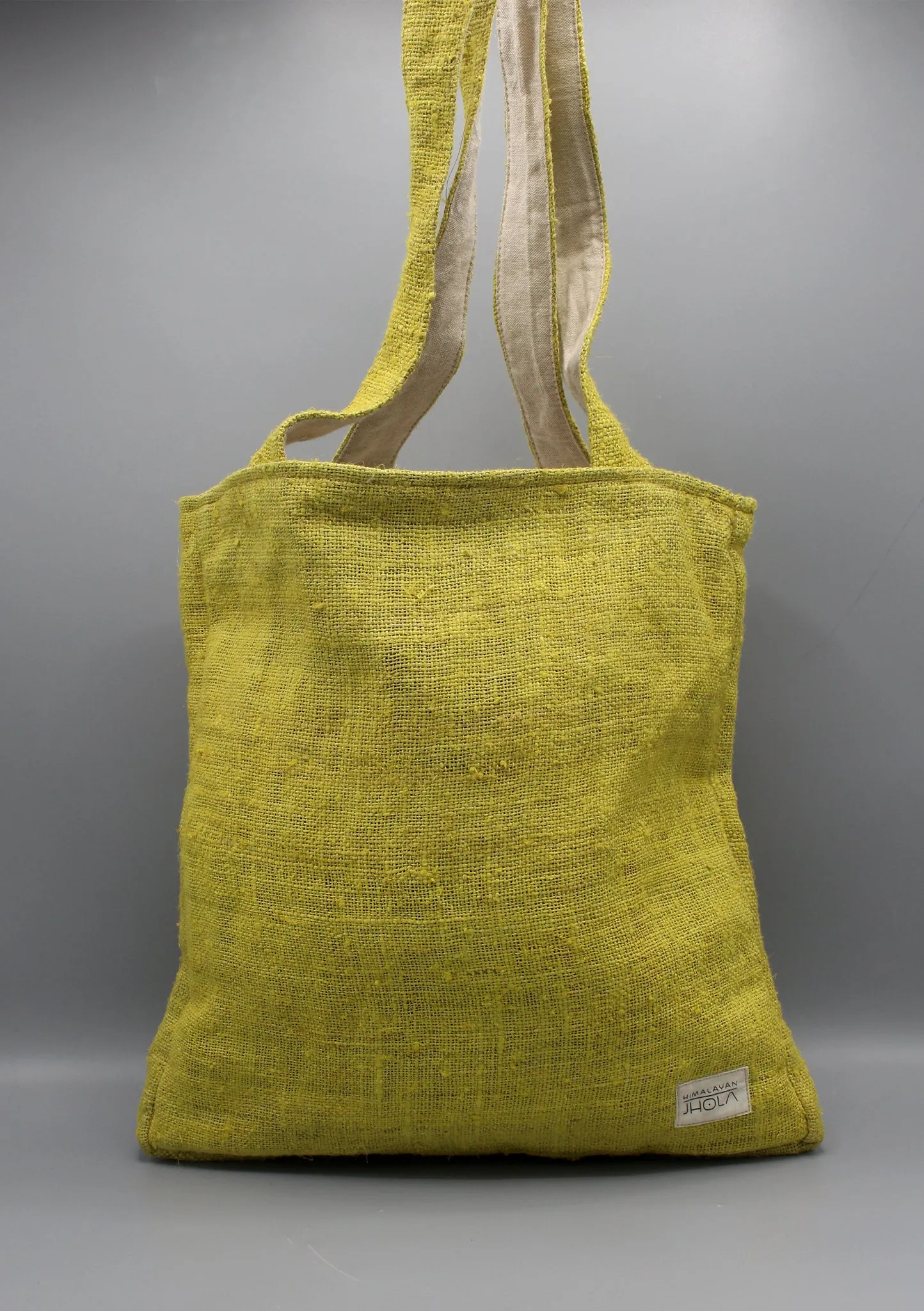 Handmade Sustainable Yellow Hemp Tote Bag