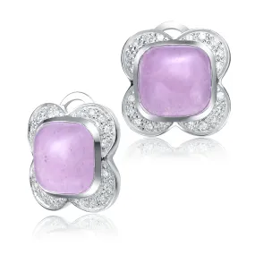 Jeanne Flower Violet Earrings