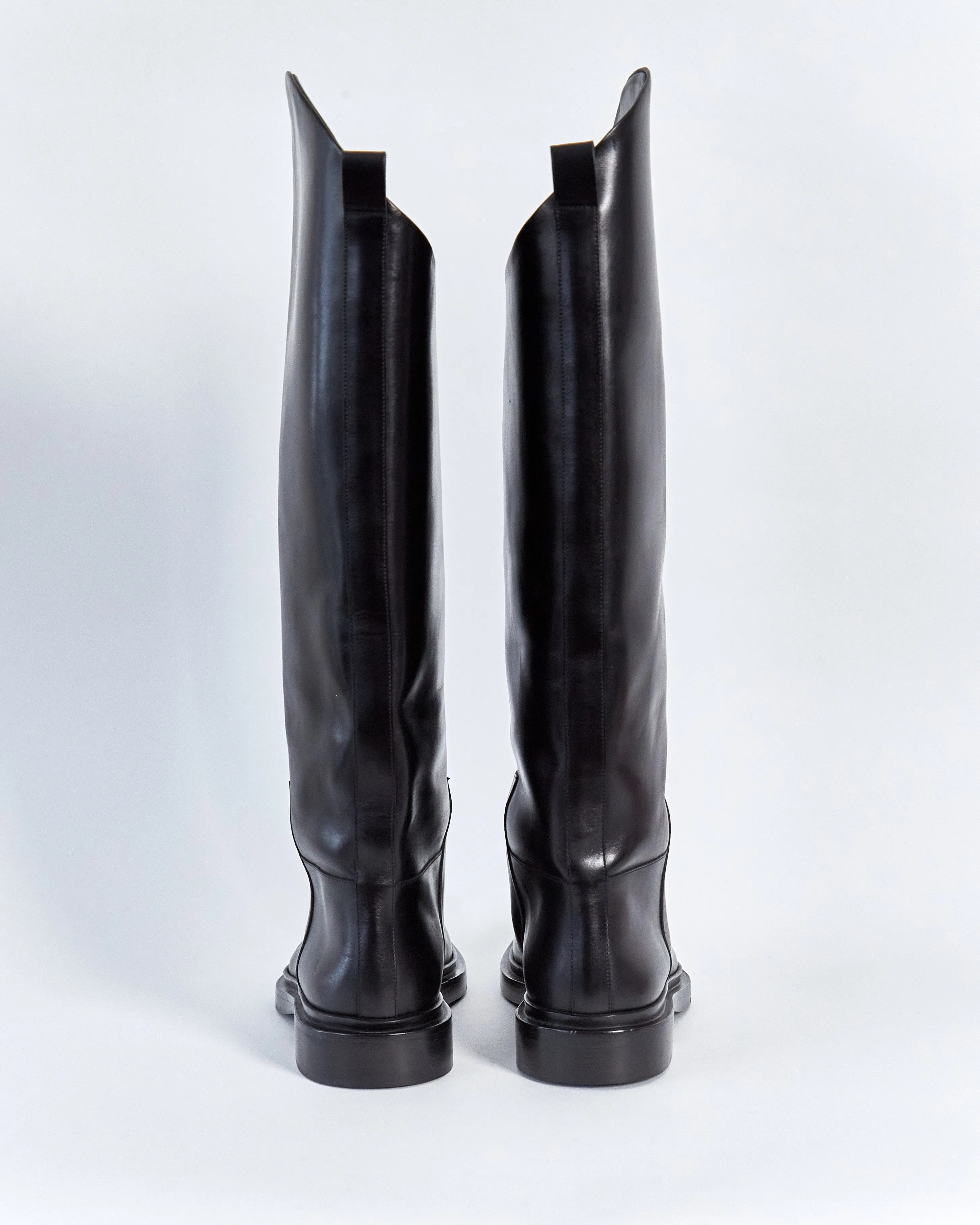 Jil Sander leather riding boots, black, 41