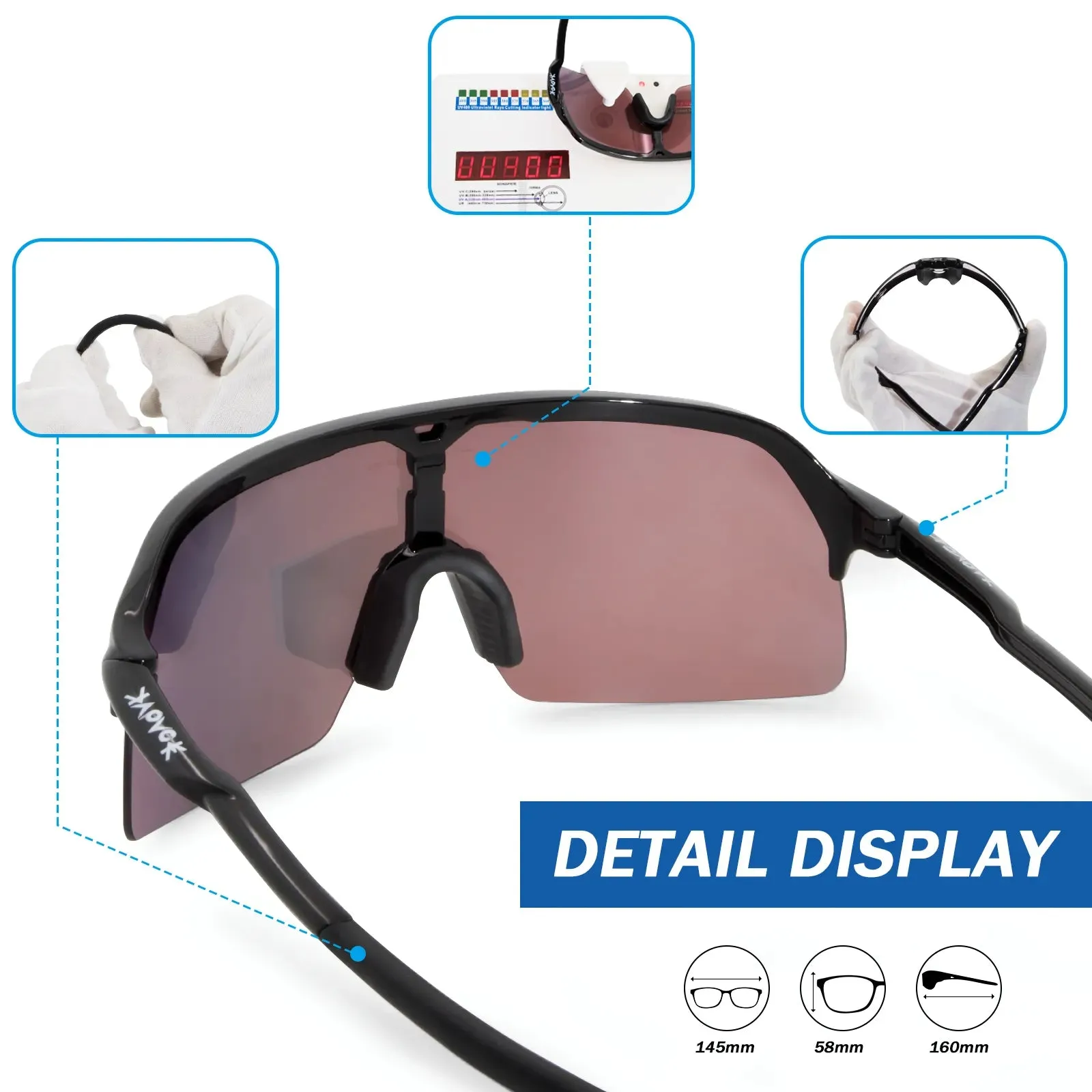 Kapvoe Cycling Sunglasses Men Road Bicycle Glasses Outdoor Sports Sunglasses Women protection MTB Cycling Glasses Bike Goggles