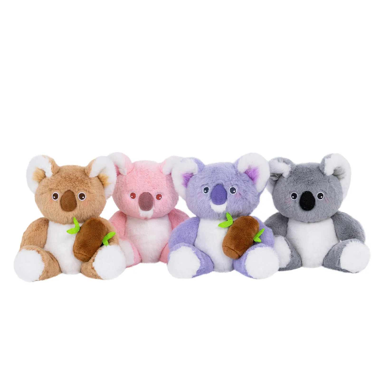 Koala Family with 4 Babies Plush Playset Animals Stuffed Gift Set