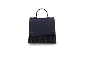 Laila Wicker Hand Bag (Black)