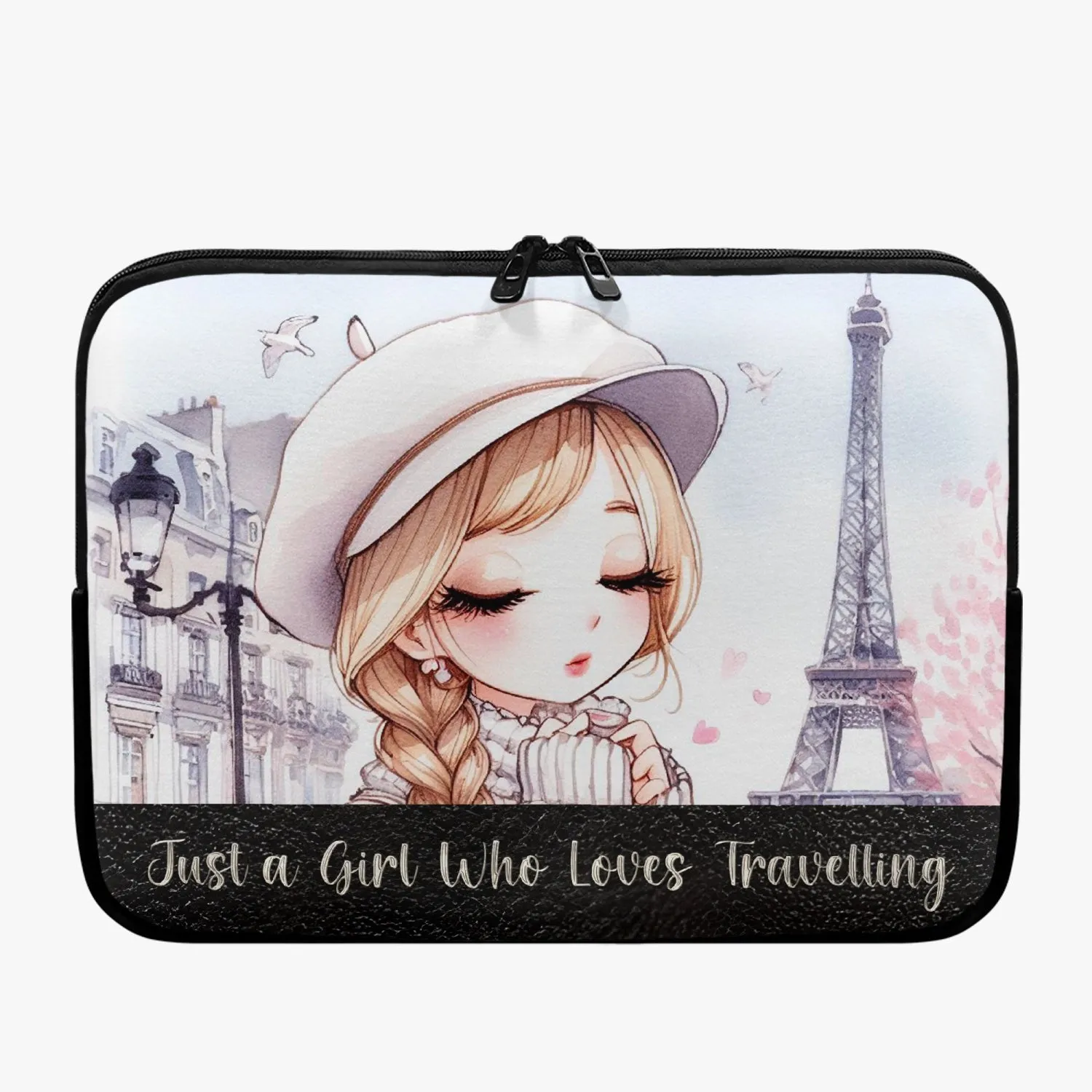 Laptop Sleeve - without handles - Just a Girl Who Loves Travelling