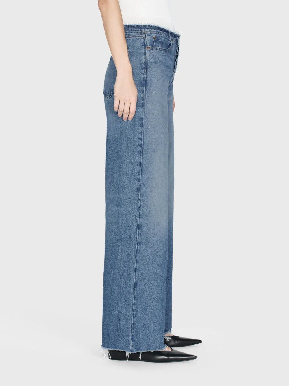 Le Low Baggy Wide Leg Cut Off -- Crosbie