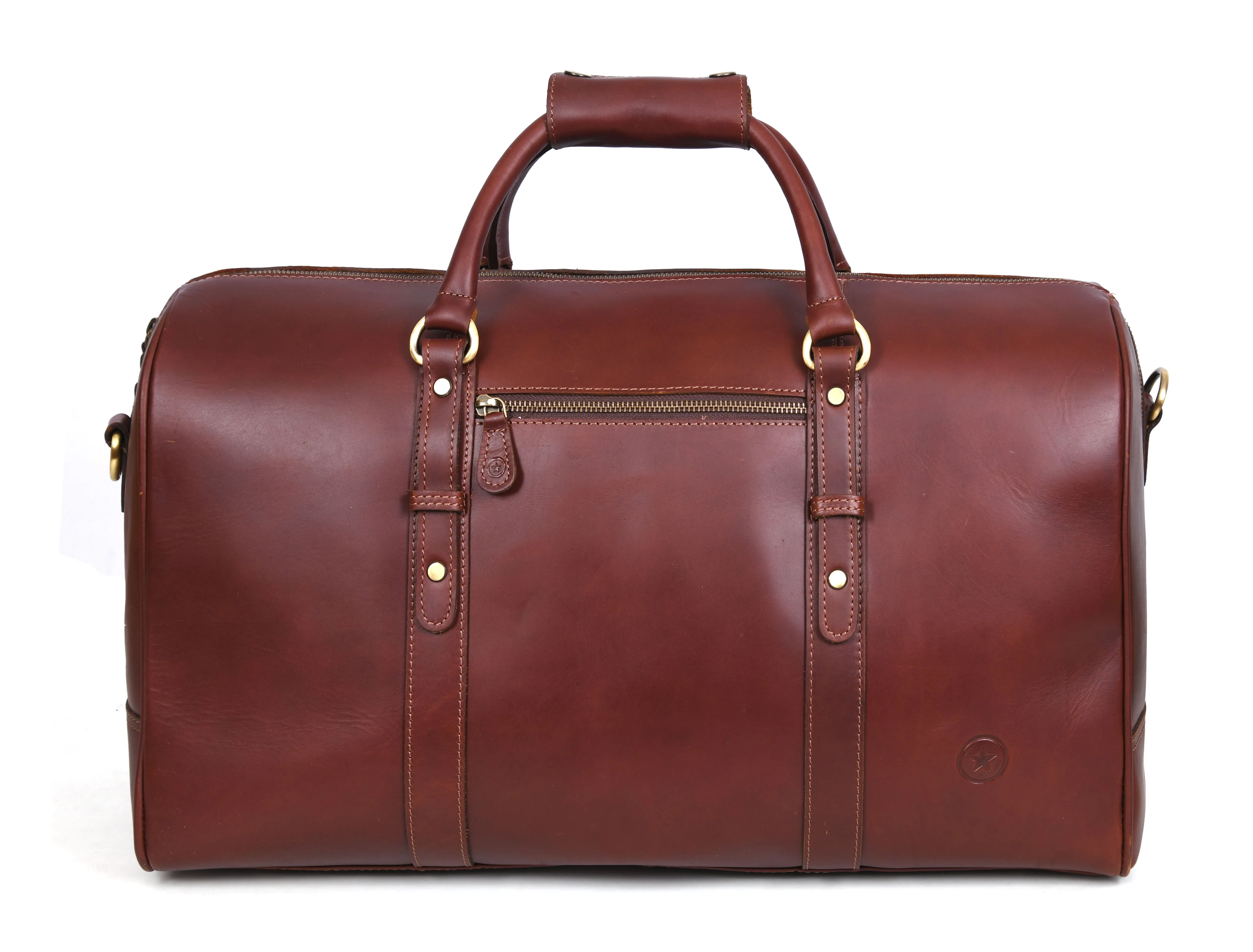 Leather Travel Duffle Bag