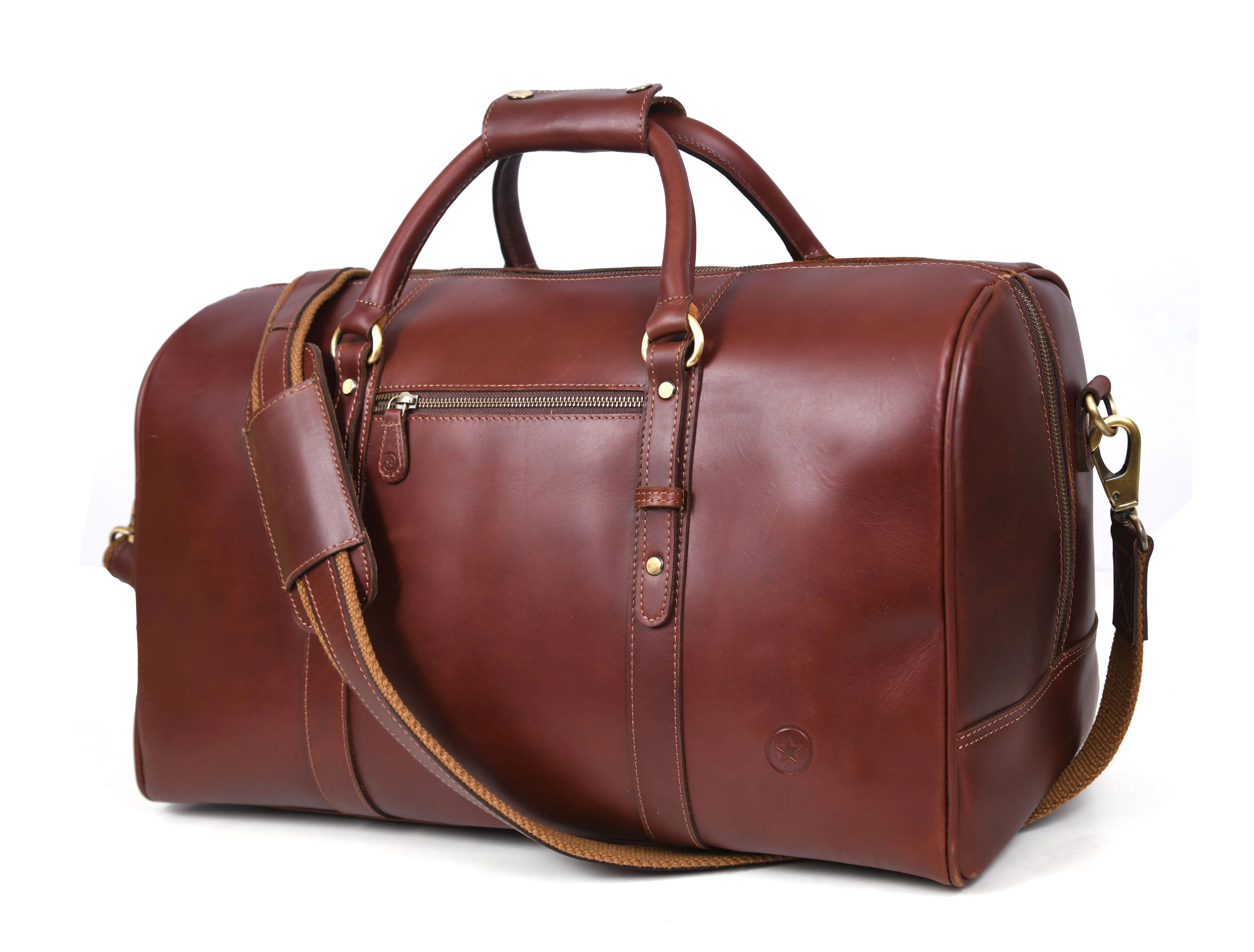 Leather Travel Duffle Bag