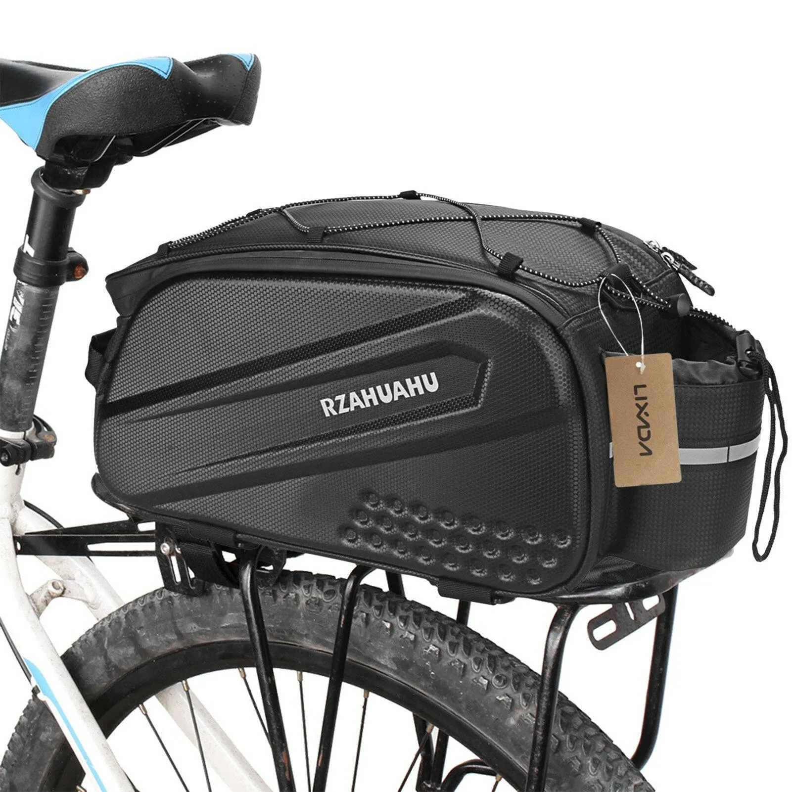 Lixada 10L Multifunctional Bicycle Rear Seat Bag Waterproof Cycling Bike Rack Trunk Cargo Bag Pannier Bag Handbag Shoulder Bag