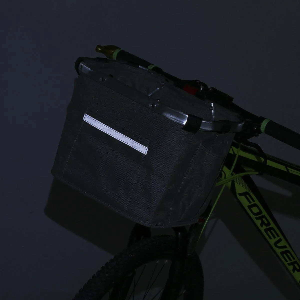 Lixada Collapsible Bike Basket Bicycle Handlebar Front Basket Pet Carrier Bag for Shopping Commuting