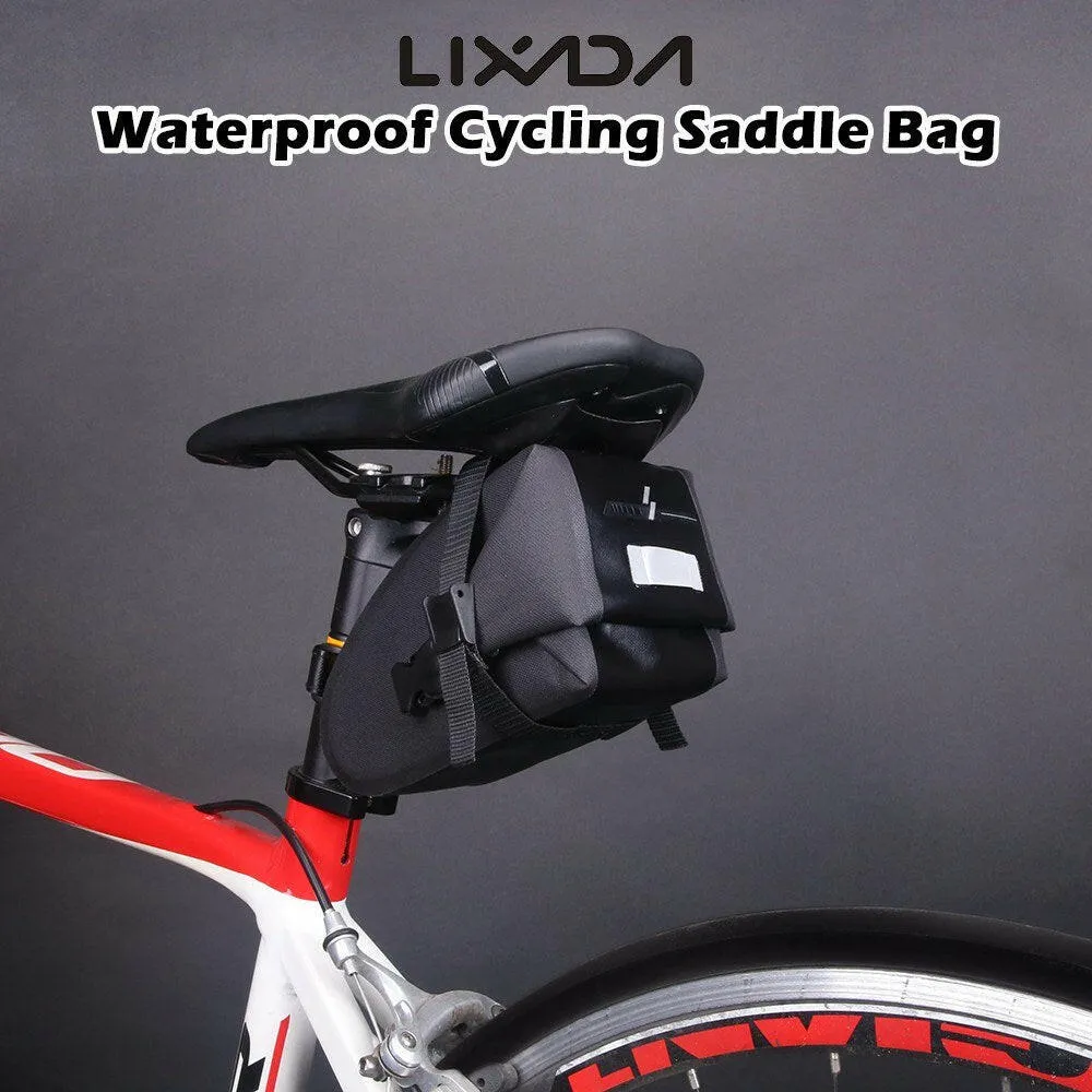 Lixada Waterproof Saddle Bag Bicycle Seat Bag MTB Mountain Bike Cycling Tail Pouch Bag