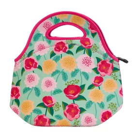 Lunch Bag - Neoprene - Camellias Mint