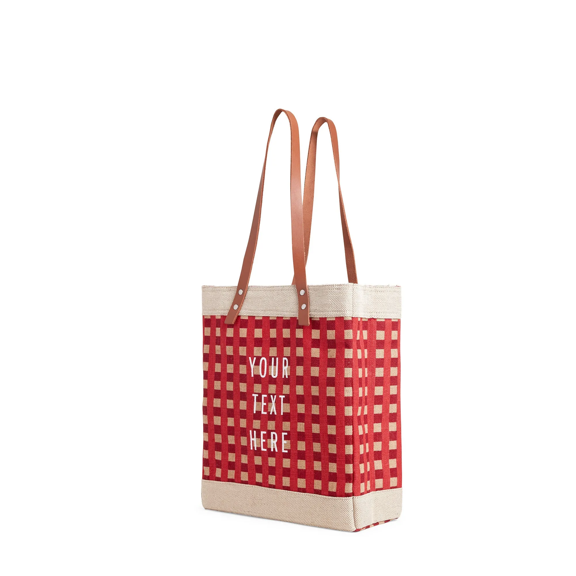 Market Tote in Red Gingham