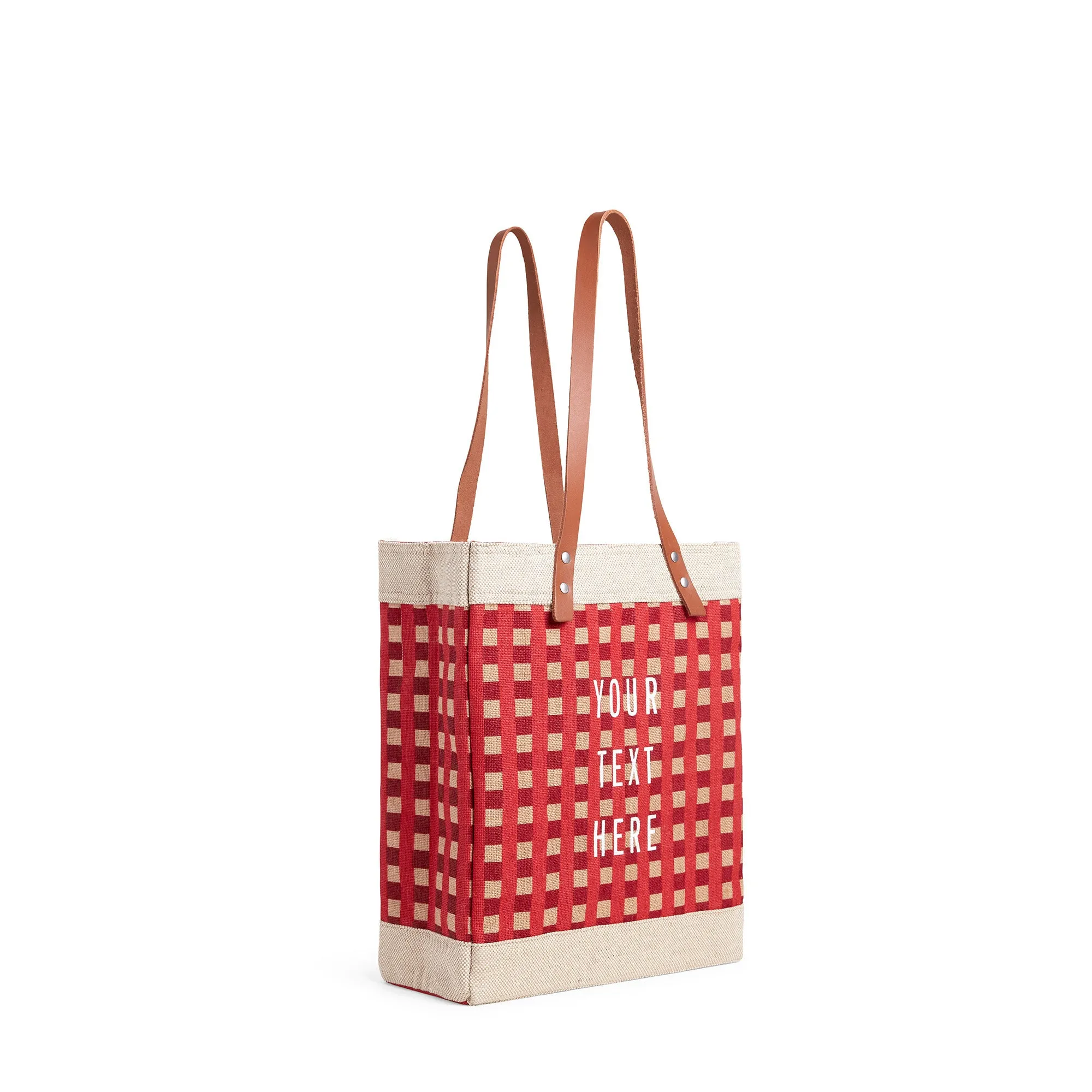 Market Tote in Red Gingham