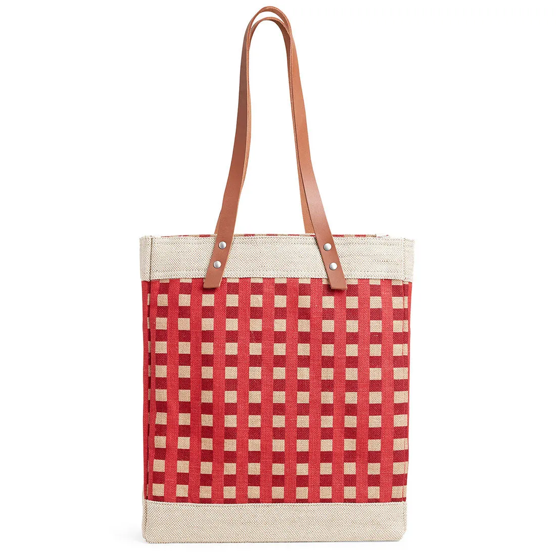 Market Tote in Red Gingham