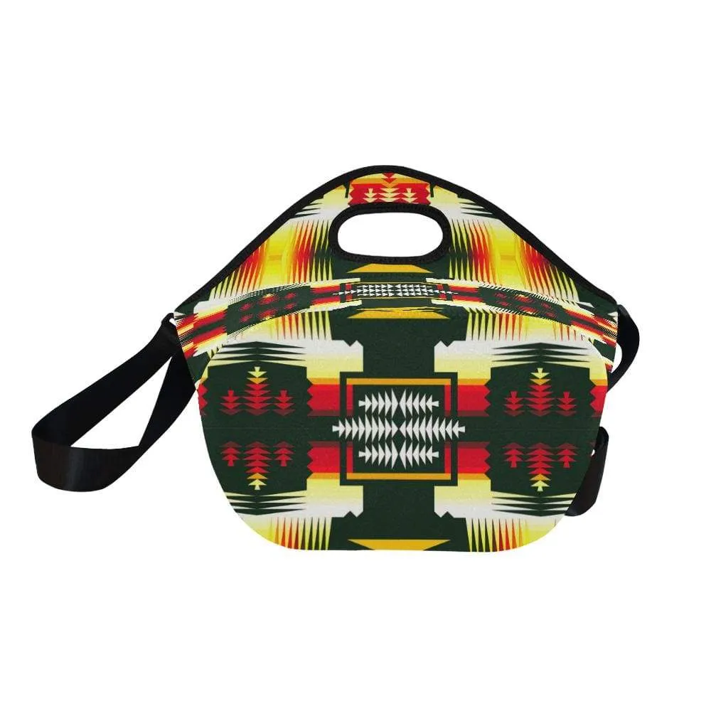 Medicine Wheel Sage Large Insulated Neoprene Lunch Bag