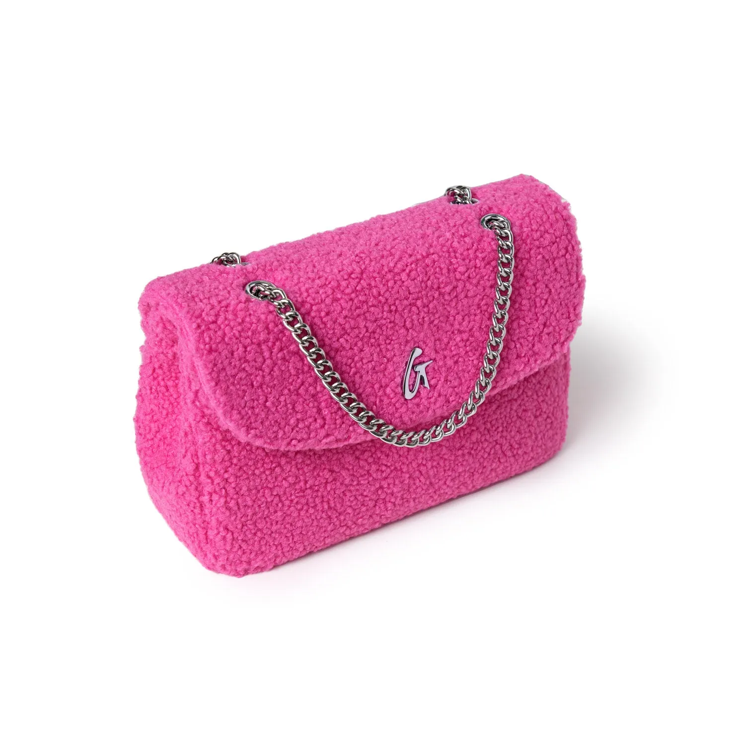 MEDIUM TEDDY FLAP BAG - HOT PINK