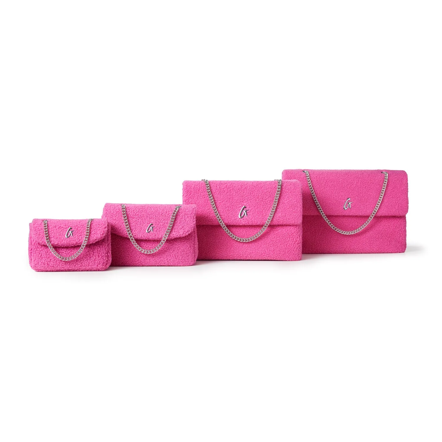 MEDIUM TEDDY FLAP BAG - HOT PINK