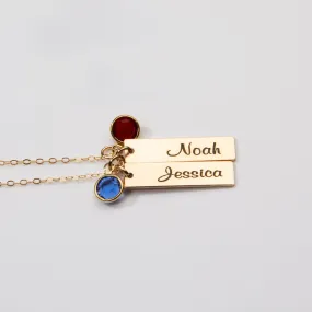 Mommy Necklace with optional Birthstones - CG354N. starts at