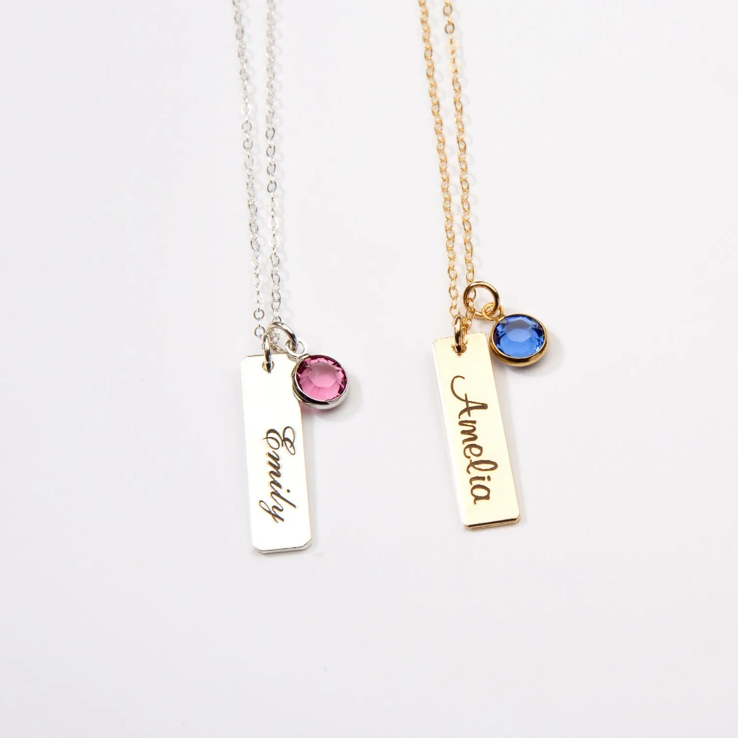 Mommy Necklace with optional Birthstones - CG354N. starts at