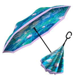 Monet Nympheas Reverse Umbrella