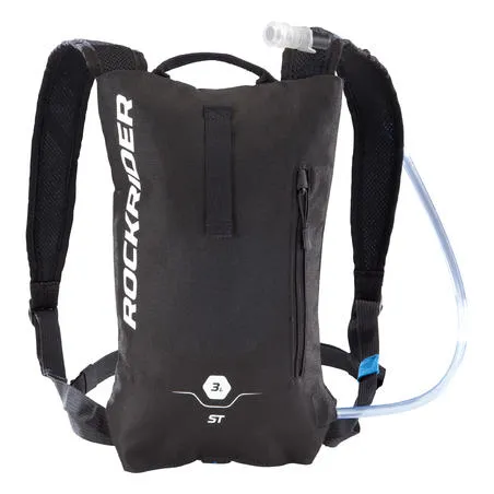 Mountain biking 3l/1l hydration backpack st 100 - black