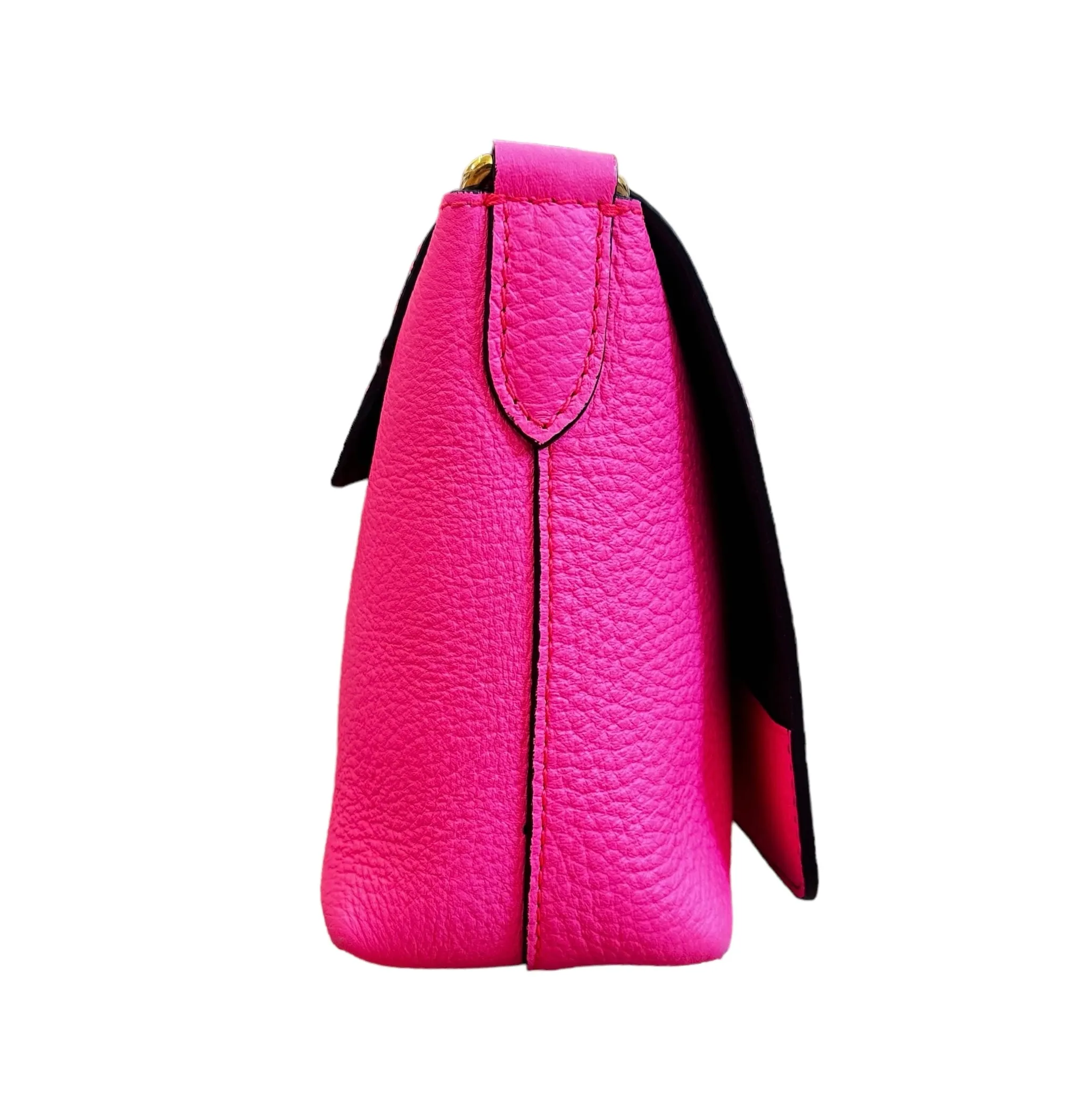 Neon Pink Leather Bag