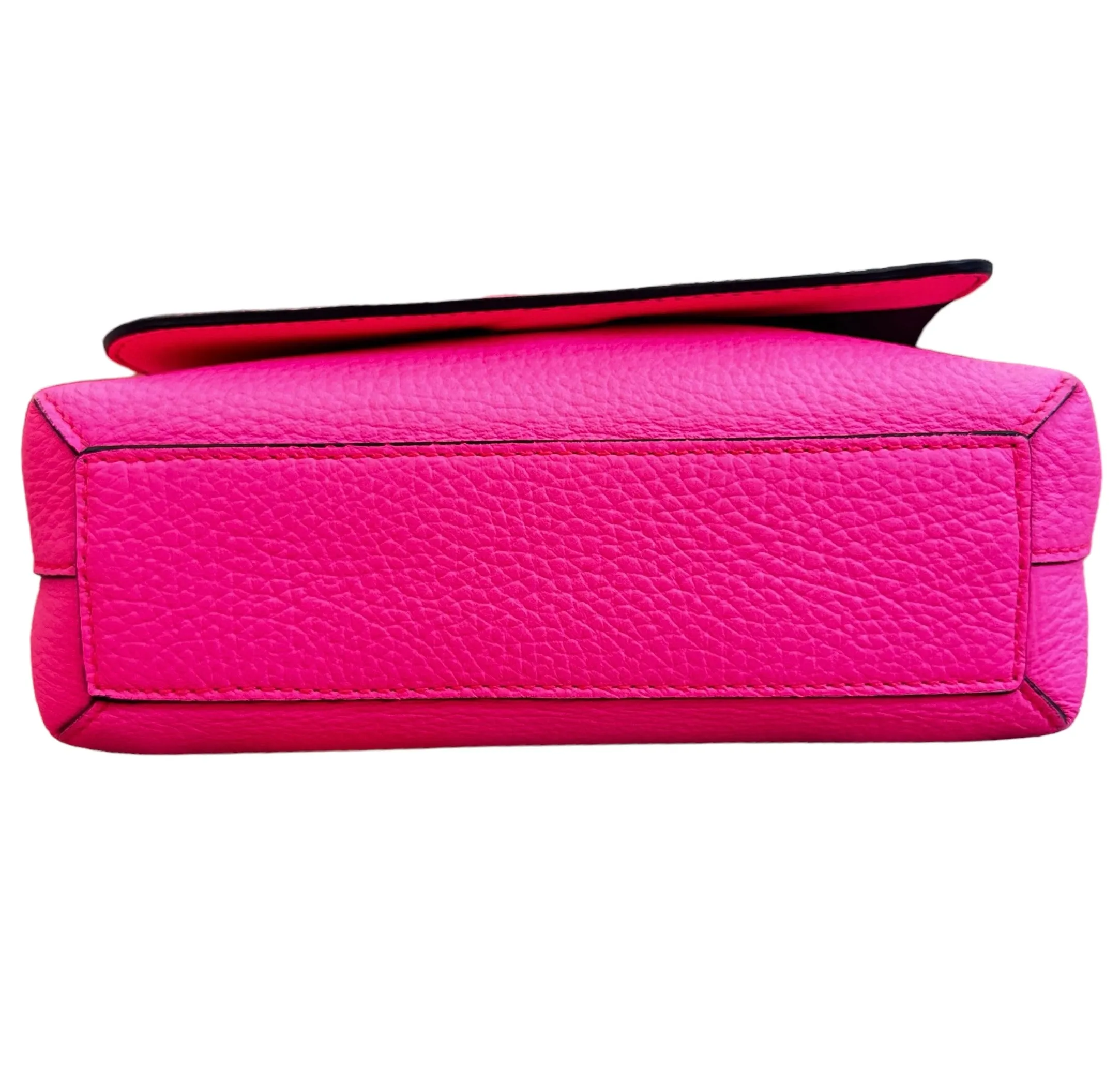 Neon Pink Leather Bag