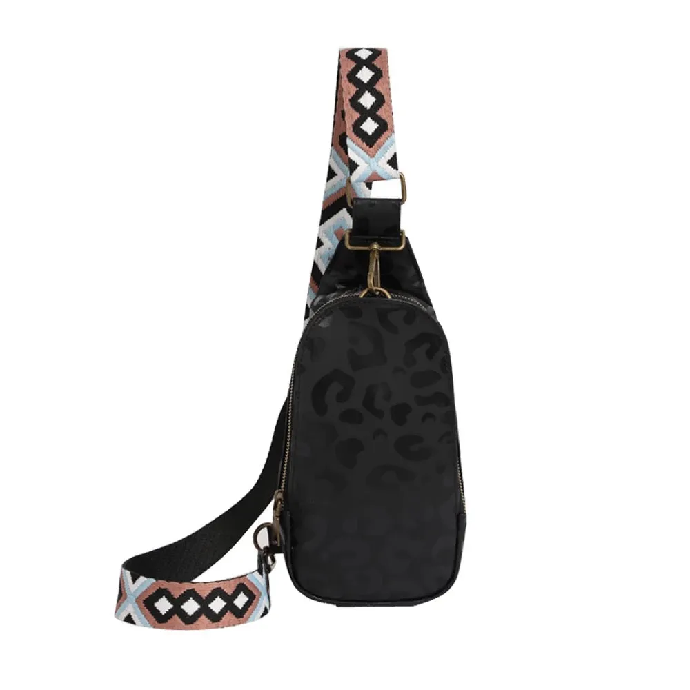 *NEW Sling Crossbody - Black Leopard Animal Print