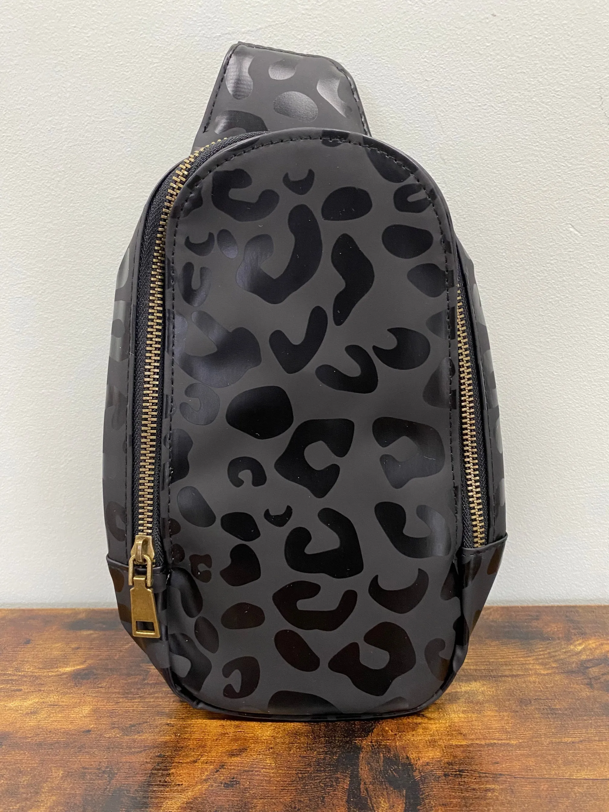 *NEW Sling Crossbody - Black Leopard Animal Print