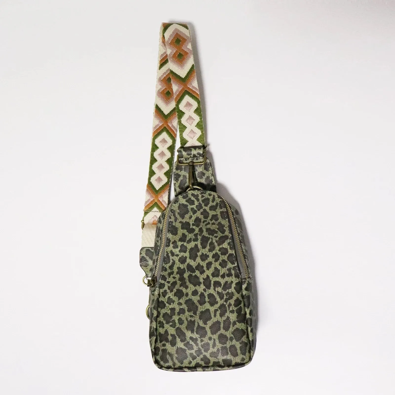 *NEW Sling Crossbody - Olive Animal