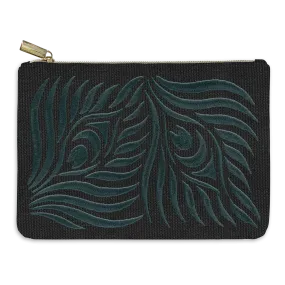 Nightshade Peacock Feather Pouch