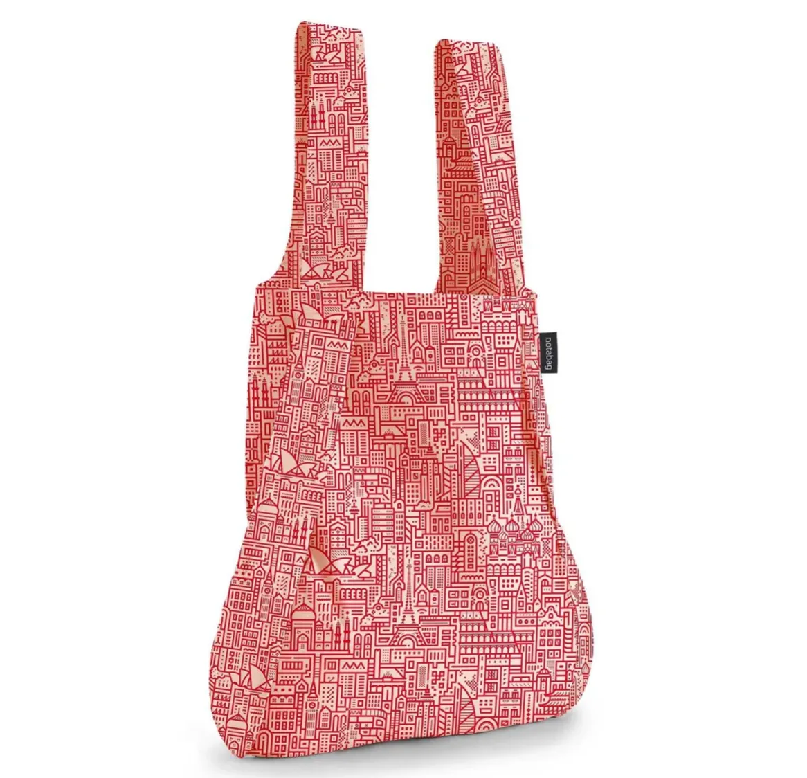 Notabag Recycled Convertible Tote Backpack – Rose/Red