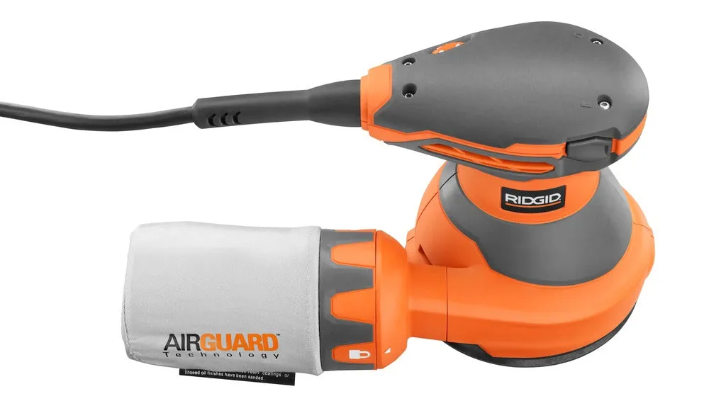 Open Box -  RIDGID 5 in. Random Orbital Sander with AIRGUARD Technology